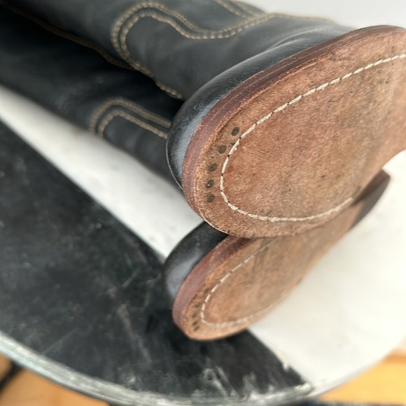 Frye Caroline Campus Wedge Boots, Navy - Picture 10 of 13